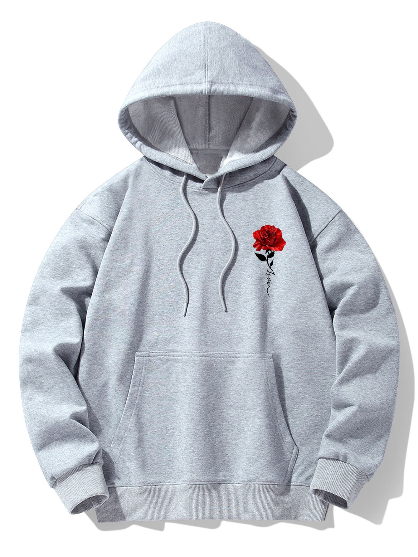 Rose Print Cotton Blend Hoodie & Jogger Pants - Image 11