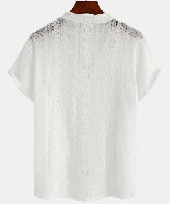Geometry Textured Cuban Shirt