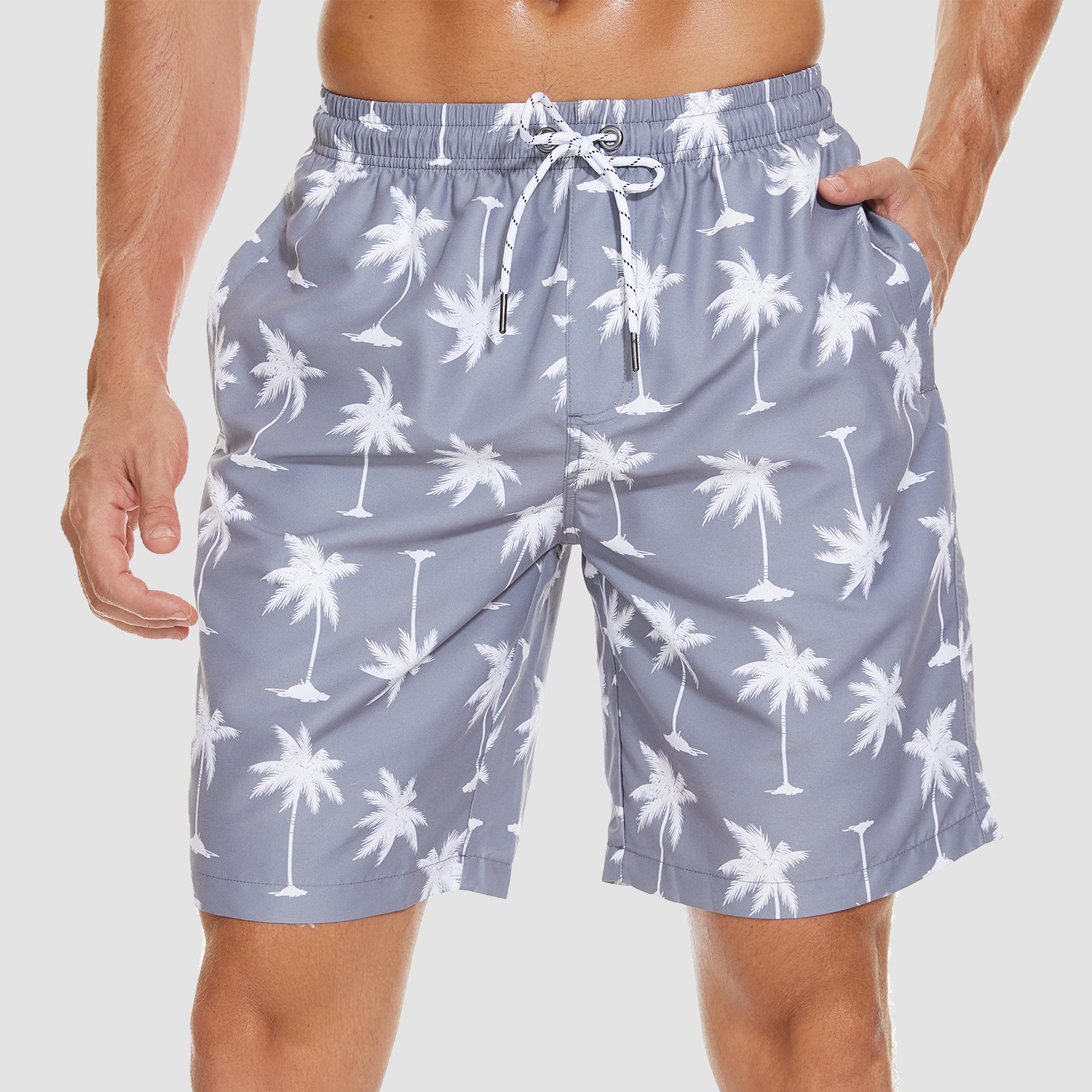 Men's Beach Shorts Swimming Trunks Mesh Lining Shorts with 2 Pockets Quick Dry - Image 10