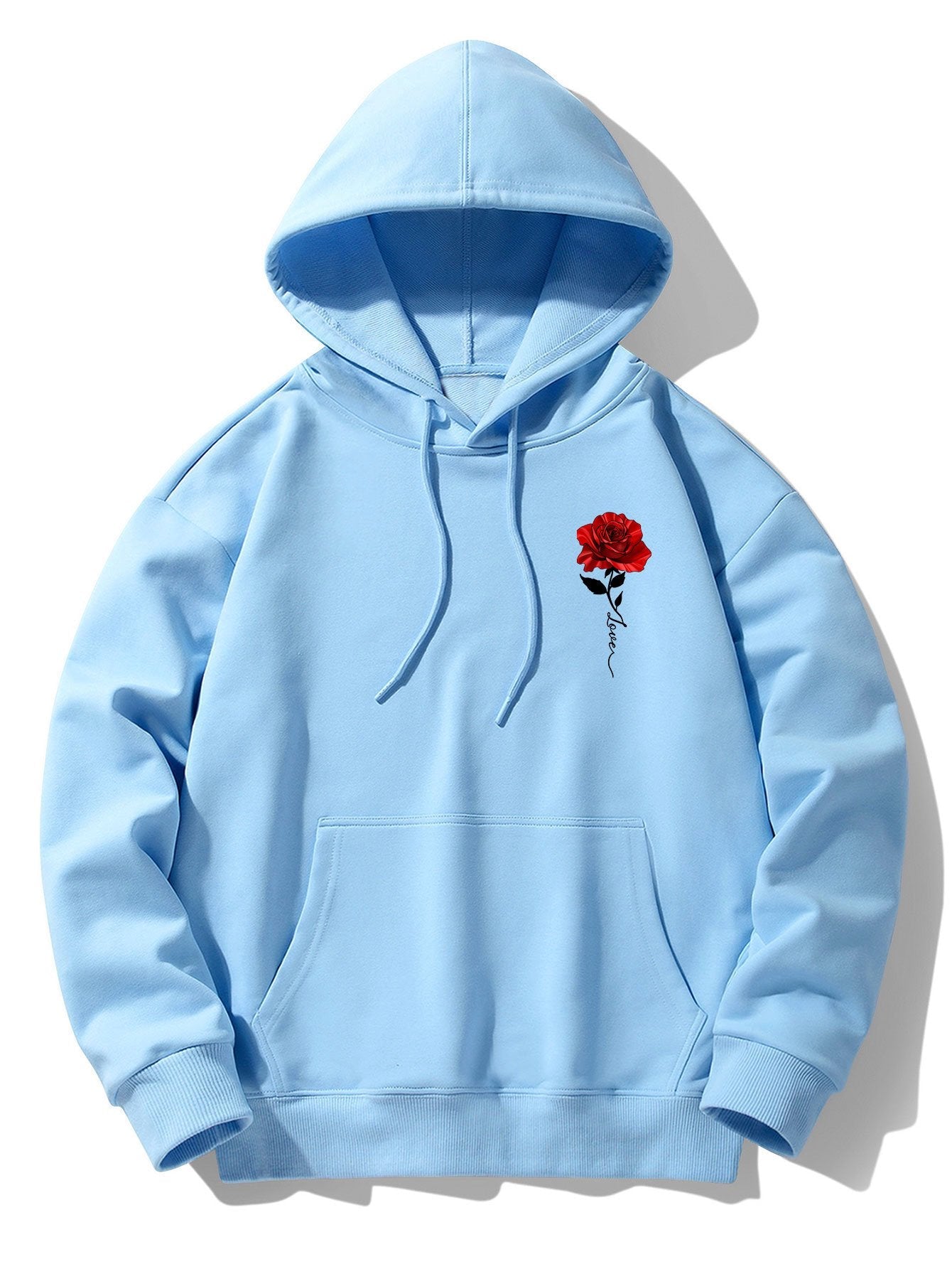 Rose Print Cotton Blend Hoodie & Jogger Pants - Image 9