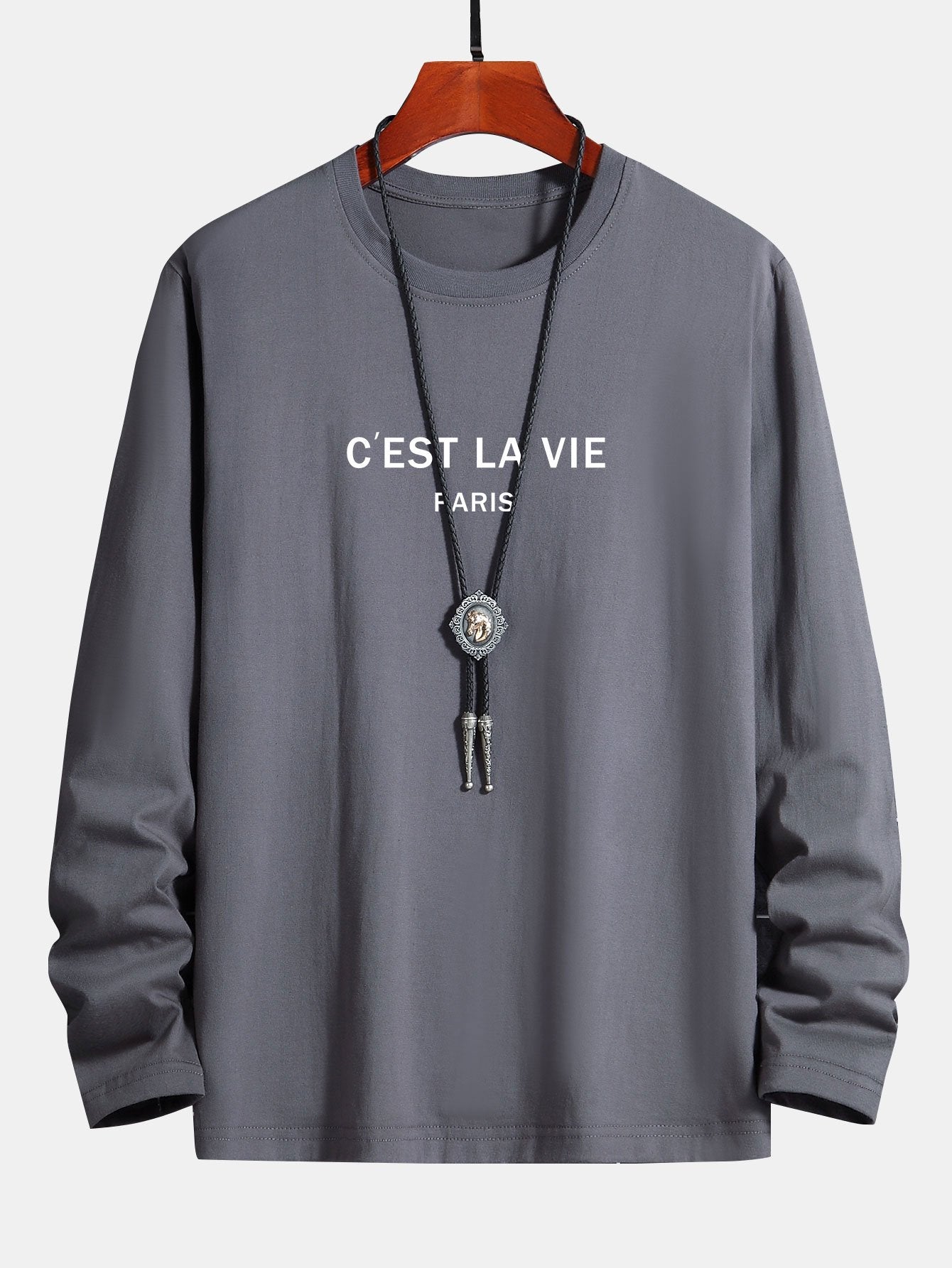 Long Sleeve Paris Print Cotton T-Shirt - Image 10