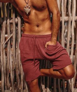 Alternative view of Mens Linen Minimalist Holiday Shorts