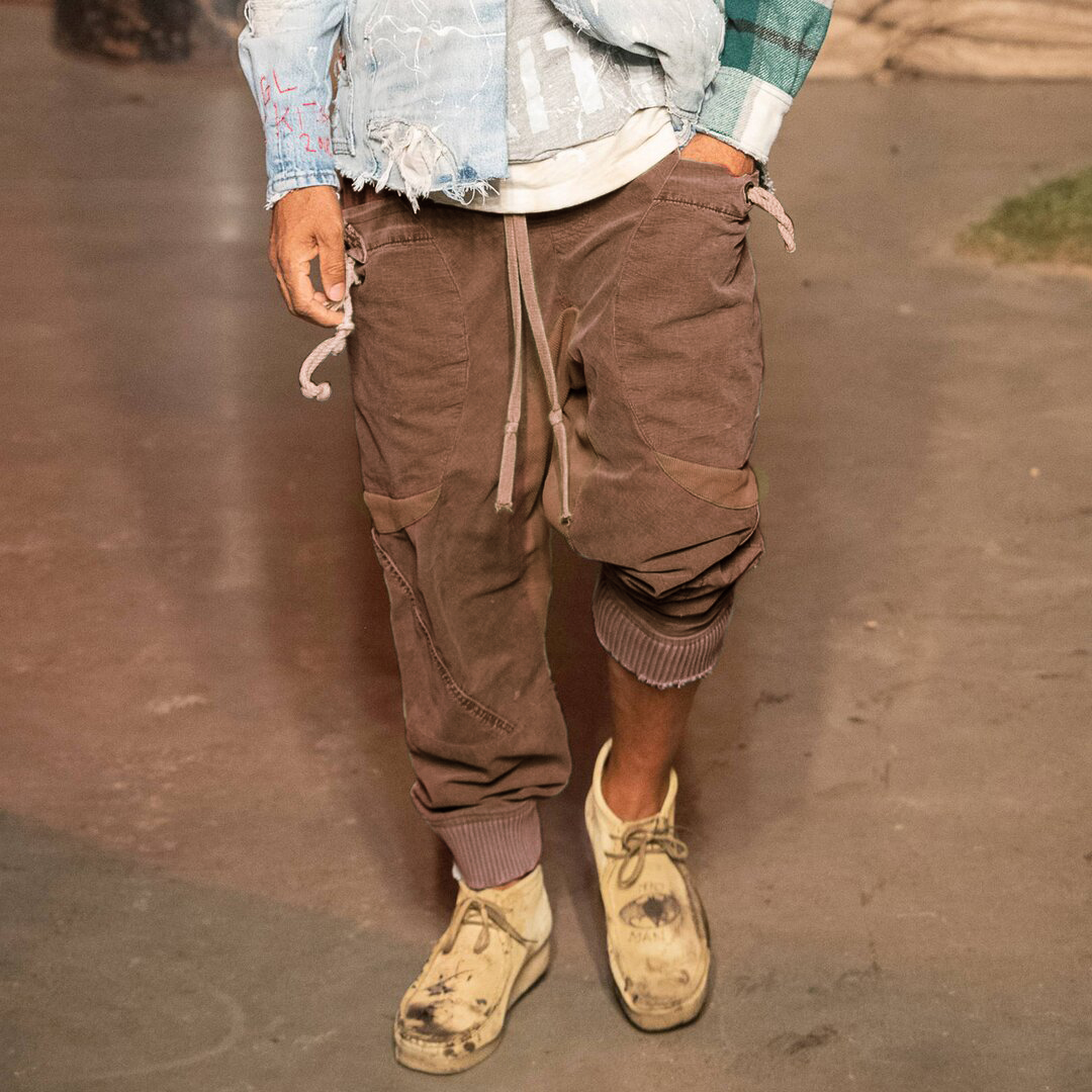 Mens Fashion Stitching Pull-out Casual Pants - Image 2