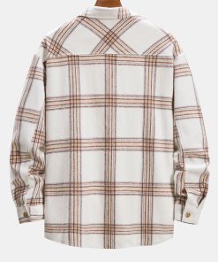Flannel Plaid Overshirt With Pocket