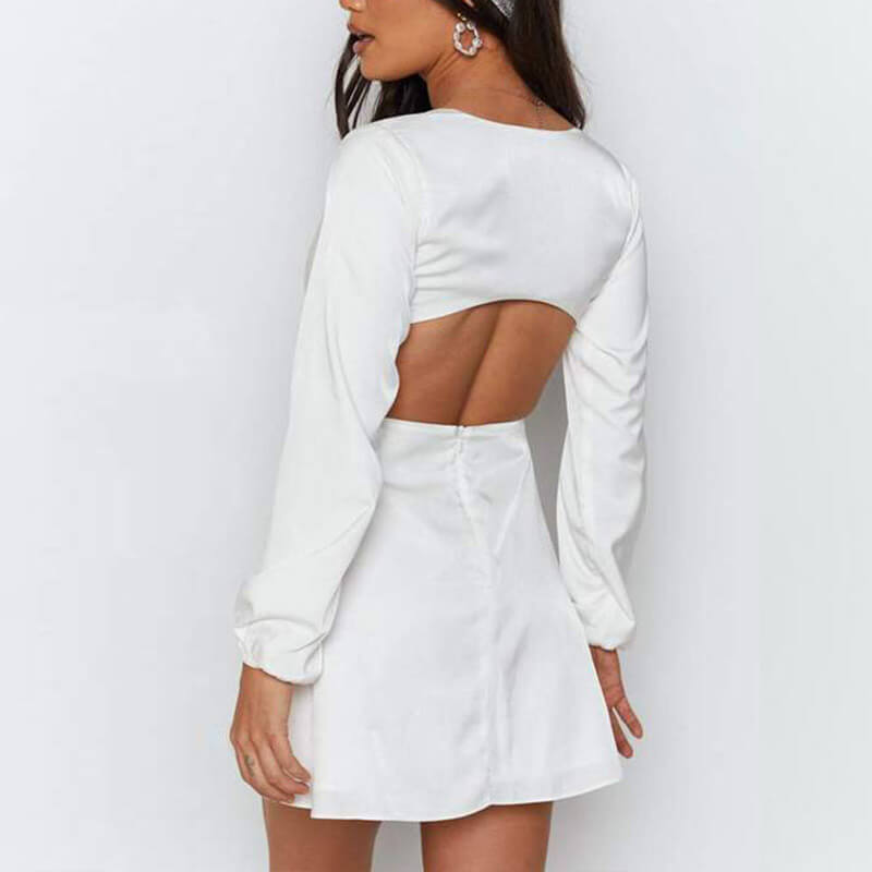 Women's V-neck Personality Design Waistless Sexy Dress - Image 10