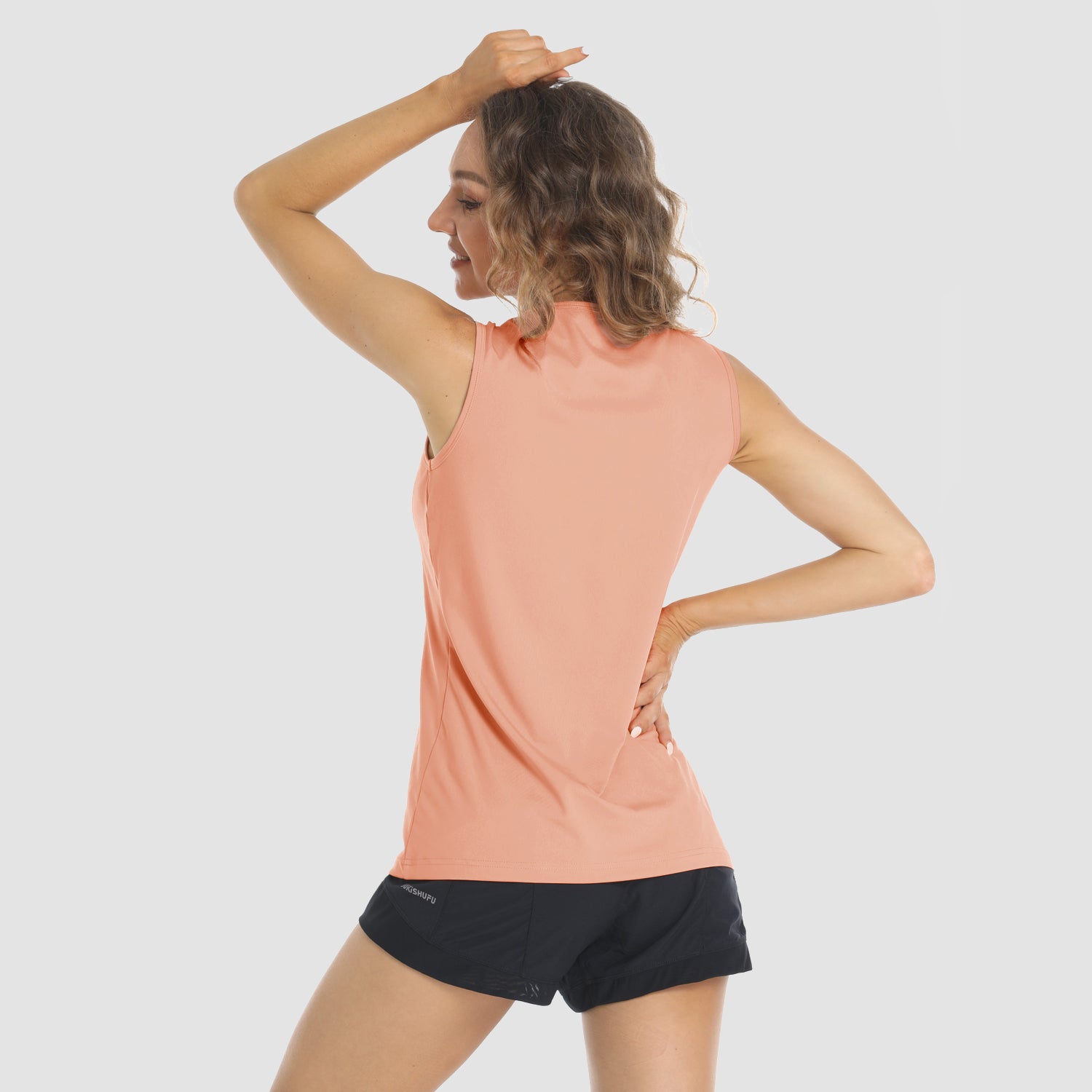 Women's Sleeveless Workout Shirts Dry Fit Running Wicking Tank Tops Active Gym - Image 2