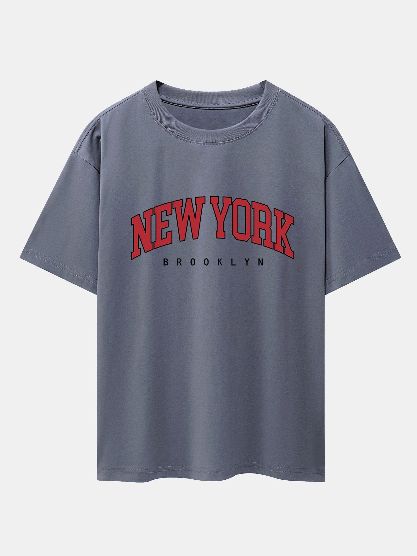 New York Print Drop Shoulder Oversize T-Shirt - Image 4