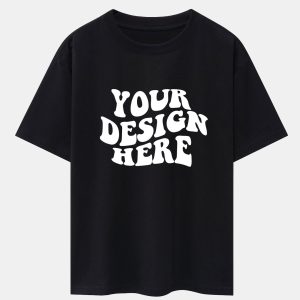 Your Design Here Print Drop Shoulder Oversize T-Shirt