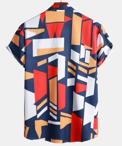 Alternative view of Geometry Print Button Up Shirt & Swim Shorts