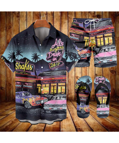 Alternative view of Suitmens Men's Spring Classic Car Shirt Three-Piece Set 074