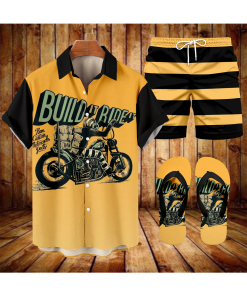 Alternative view of Suitmens Men's Modified Motorcycle Print Shirt Three-Piece Set 070