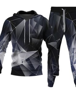 Men's Personalized Printed Hoodie Set 039