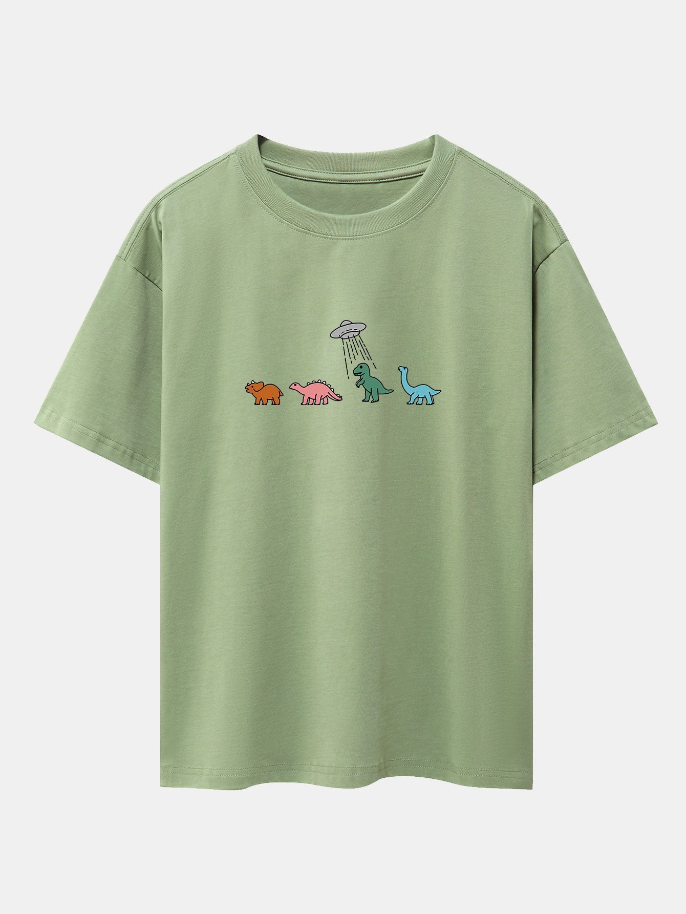 Cartoon Dinosaur Print Heavy Weight Oversize T-Shirt - Image 11