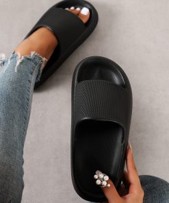 Alternative view of Women's Eva Home Slippers, Anti-slip, Water-resistant, Simple, Comfortable, Quiet, Durable, For Outdoor, Dorm, Office, Summer