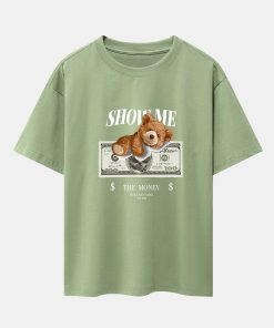 Alternative view of Money Bear Print Heavy Weight Oversize T-Shirt