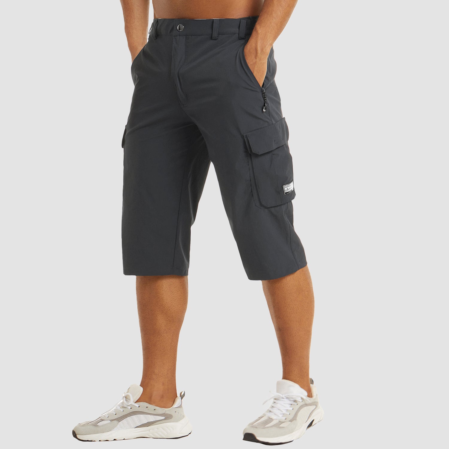 Men Knee Length Shorts Lightweight Thin Quick Dry Cargo Shorts - Image 11