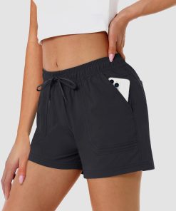 Alternative view of Women's Running Shorts Gym Workout Quick Dry Relaxed Fit Casual Shorts with 2 Pockets