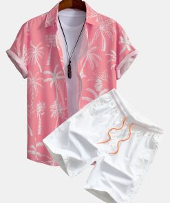 Alternative view of Palm Tree Print Button Up Shirt & Swim Shorts