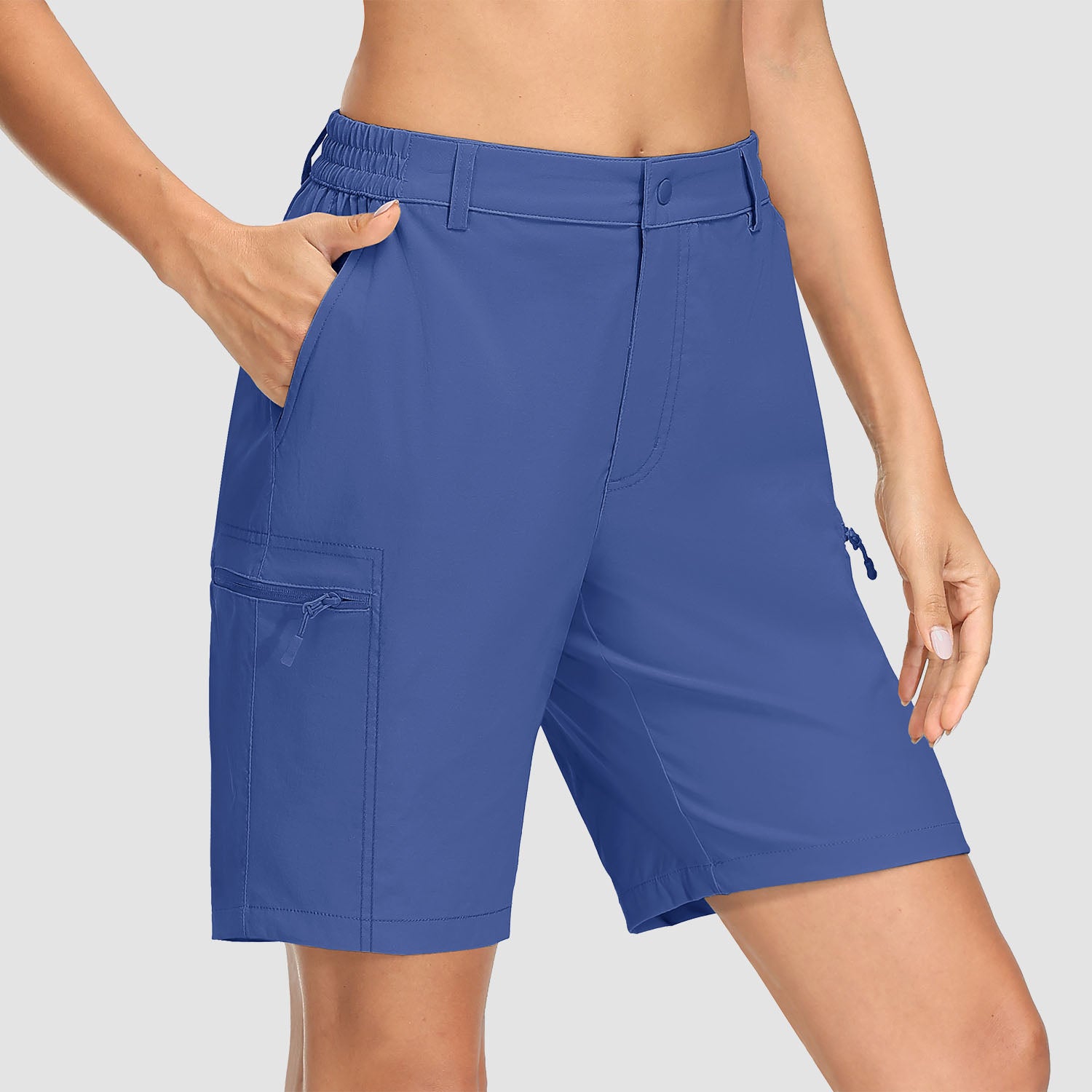 Women's Hiking Shorts with 5 Pockets Water-Resistant Ripstop Cargo Shorts Quick Dry - Image 6