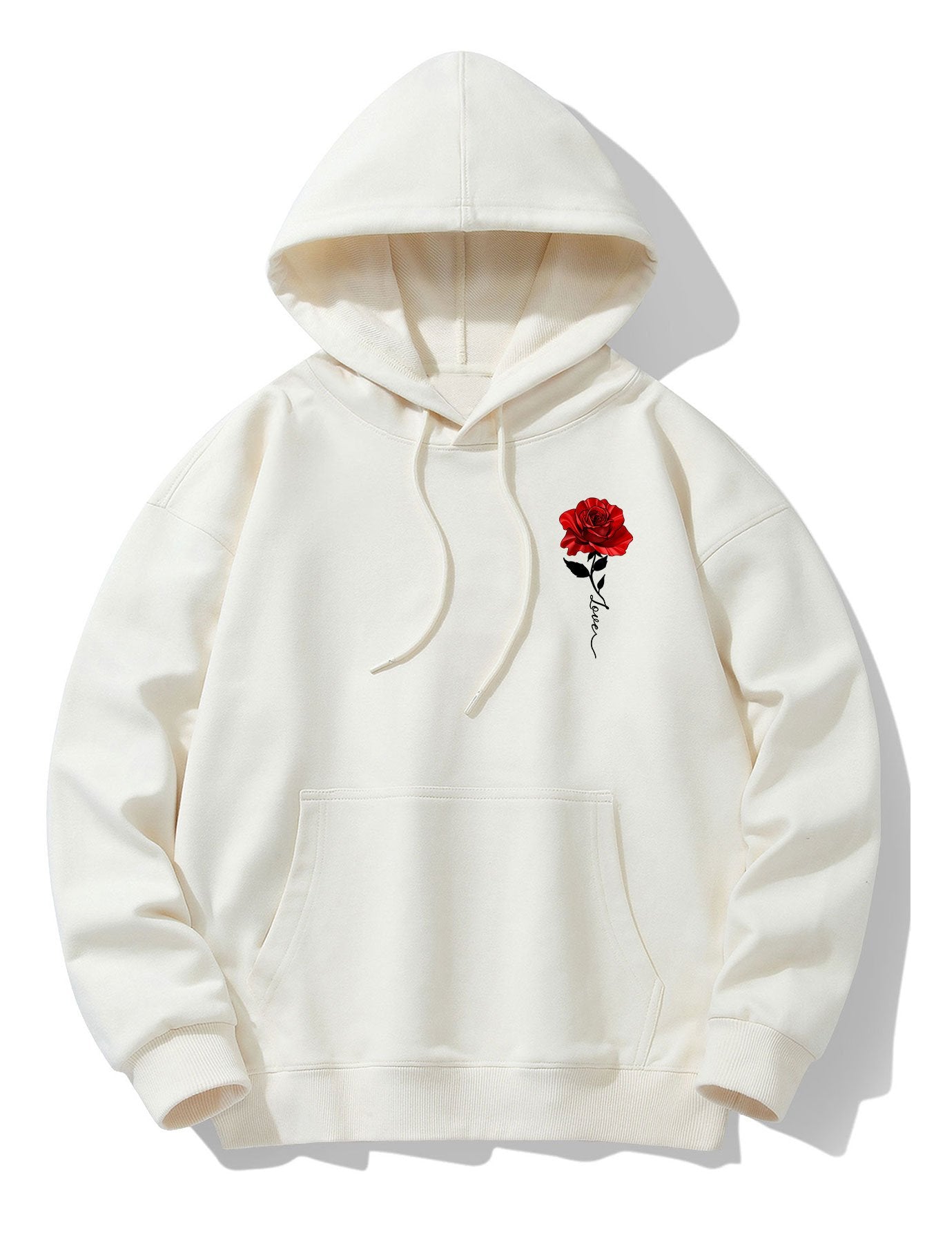 Rose Print Cotton Blend Hoodie & Jogger Pants - Image 7