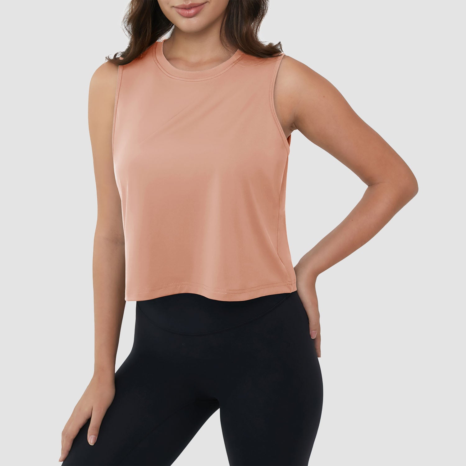 Crop Tops for Women Athletic Running Workout UPF 50+ Cropped Tank Tops - Image 28