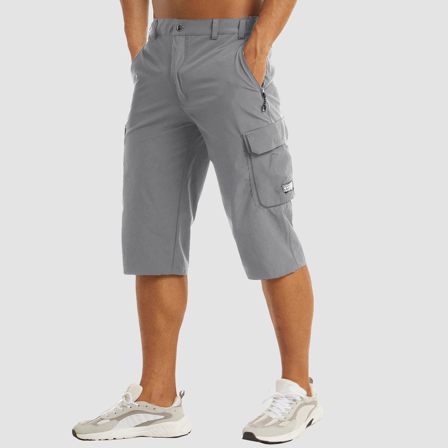 Men Knee Length Shorts Lightweight Thin Quick Dry Cargo Shorts - Image 8