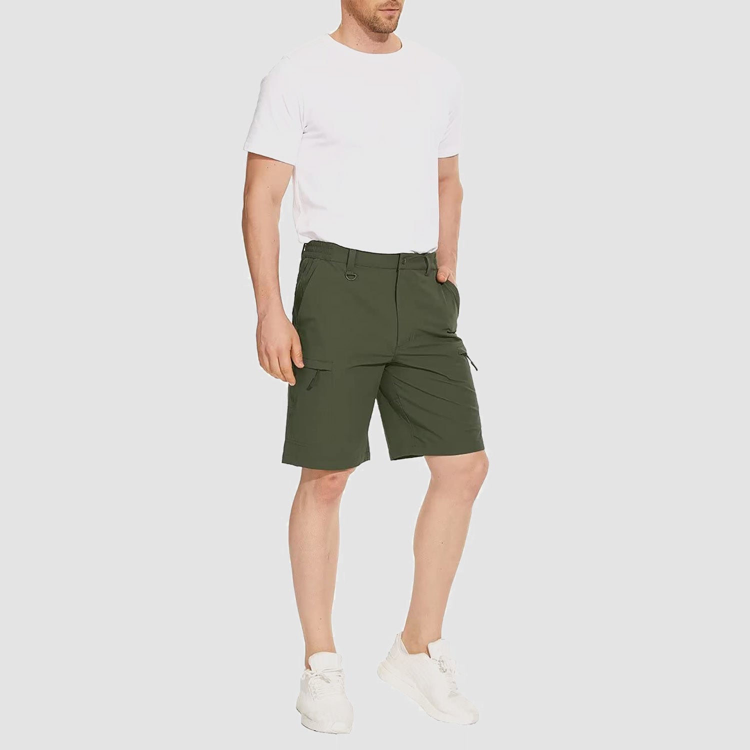 Men's Hiking Shorts 5 Pockets Water-Resistant Ripstop Quick Dry Outdoor Shorts - Image 12
