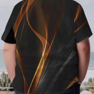 Men's Big Size Vacation Casual Hawaiian Short Sleeve Shirt 013