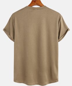 Muscle Fit Arc Hem Mesh T-Shirt