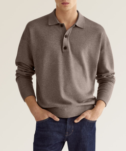 Alternative view of Men's casual lapel top