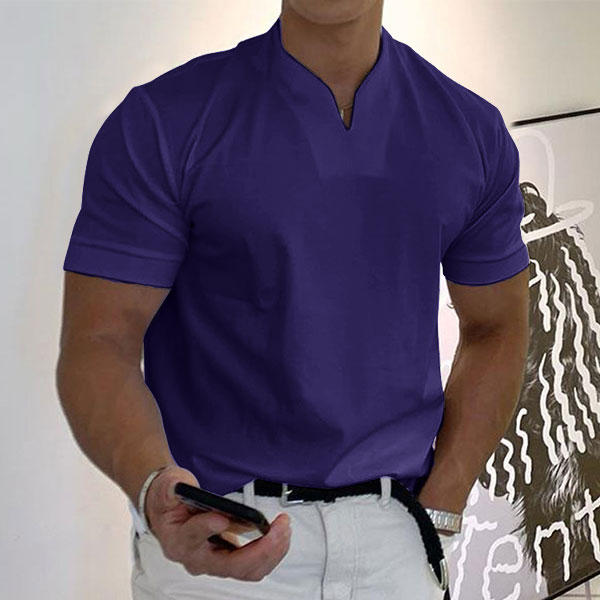 Gentleman business pocket short-sleeved fitness T-shirt - Image 11