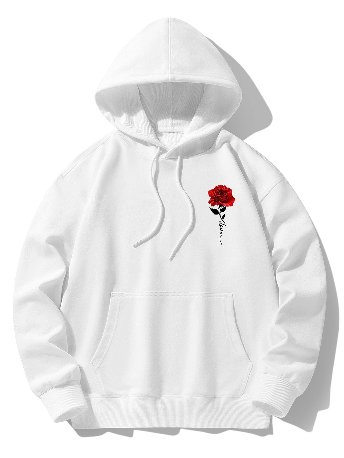 Rose Print Cotton Blend Hoodie & Jogger Pants - Image 13