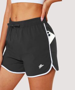Alternative view of Women's Running Shorts with 2 Pockets Quick Dry Yoga Shorts