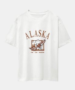 Alaskan Eagle Print Heavy Weight Oversize T-Shirt & Twill Jacquard Shorts