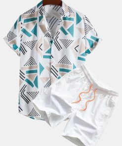 Alternative view of Geometric Print Shirt & Swim Shorts