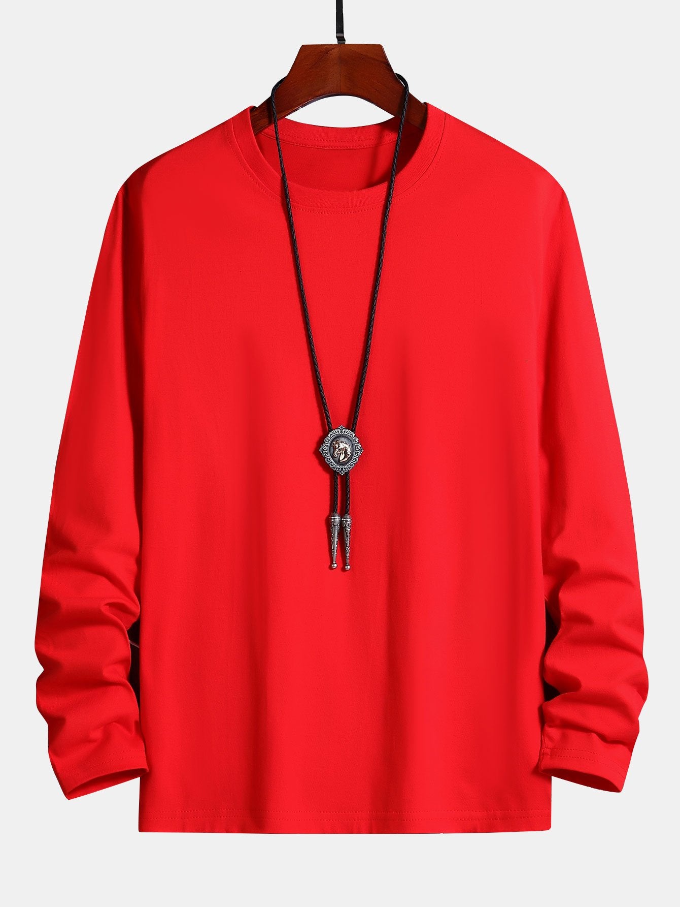 Basic Long Sleeve Cotton T-Shirt - Image 10