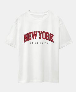 New York Print Drop Shoulder Oversize T-Shirt