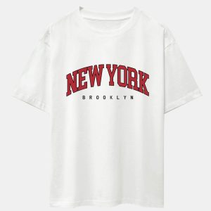 New York Print Drop Shoulder Oversize T-Shirt