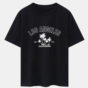 Los Angeles Palms Print Heavy Weight Oversize T-Shirt