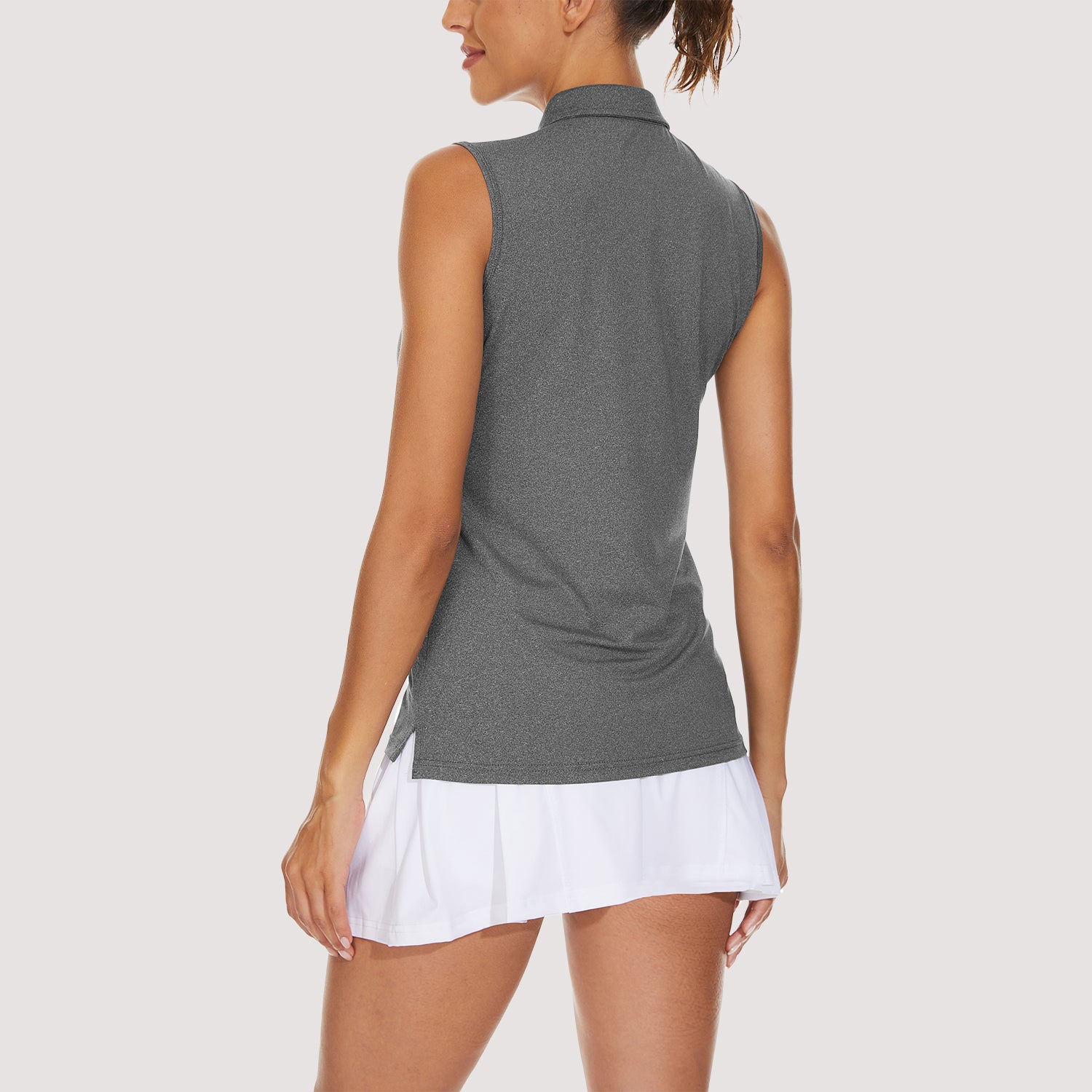 Women's Polo T-Shirts Sleeveless Tennis Golf Tee Shirts 4-Button - Image 12