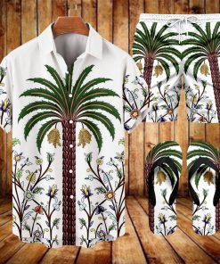 Suitmens Men's Hawaii Vacations Print Shirt Three-Piece Set 059