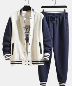 Alternative view of Contrast Baseball Jacket & Jogger Pants
