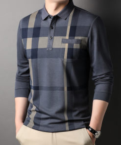 Alternative view of Men's Casual Color Block POLO Shirt 002