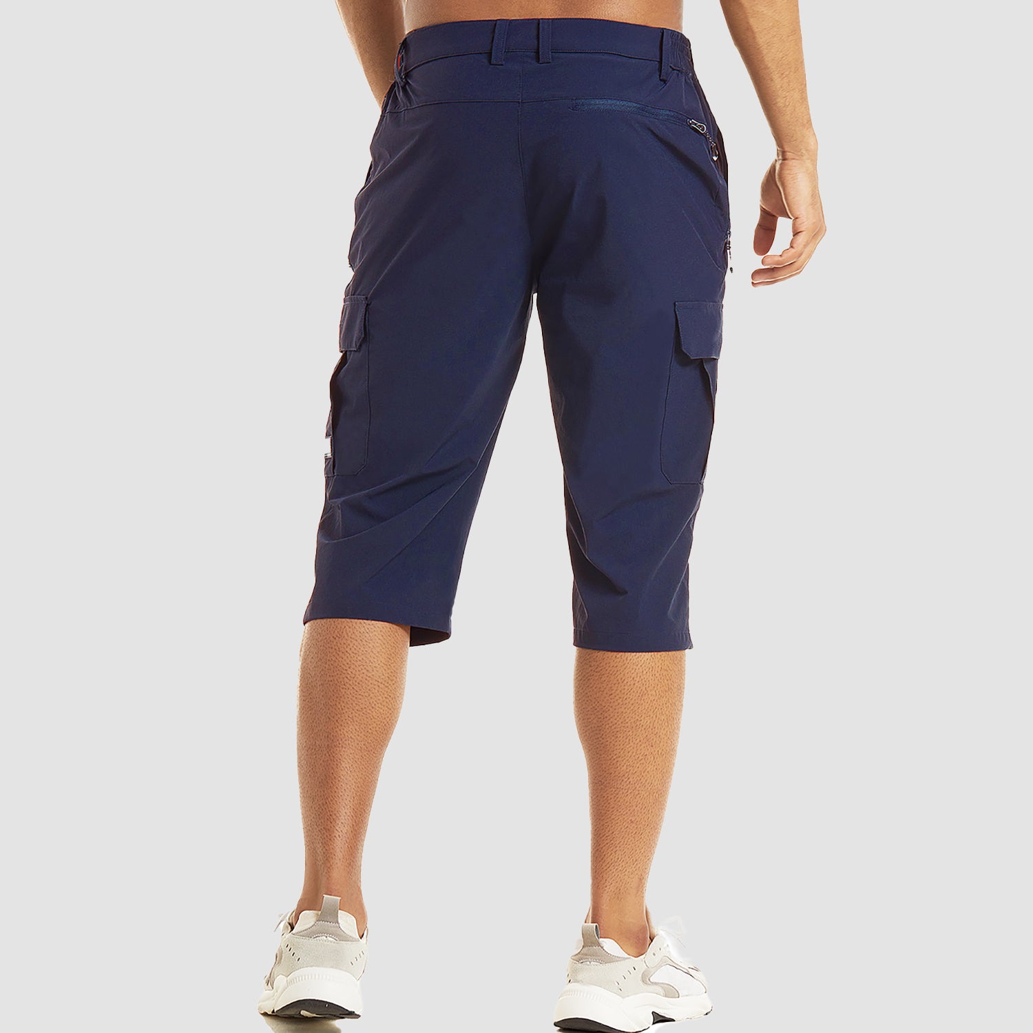 Men Knee Length Shorts Lightweight Thin Quick Dry Cargo Shorts - Image 2