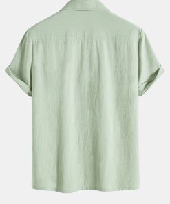 Alternative view of Textured Cotton Revere Shirt & 5" Shorts