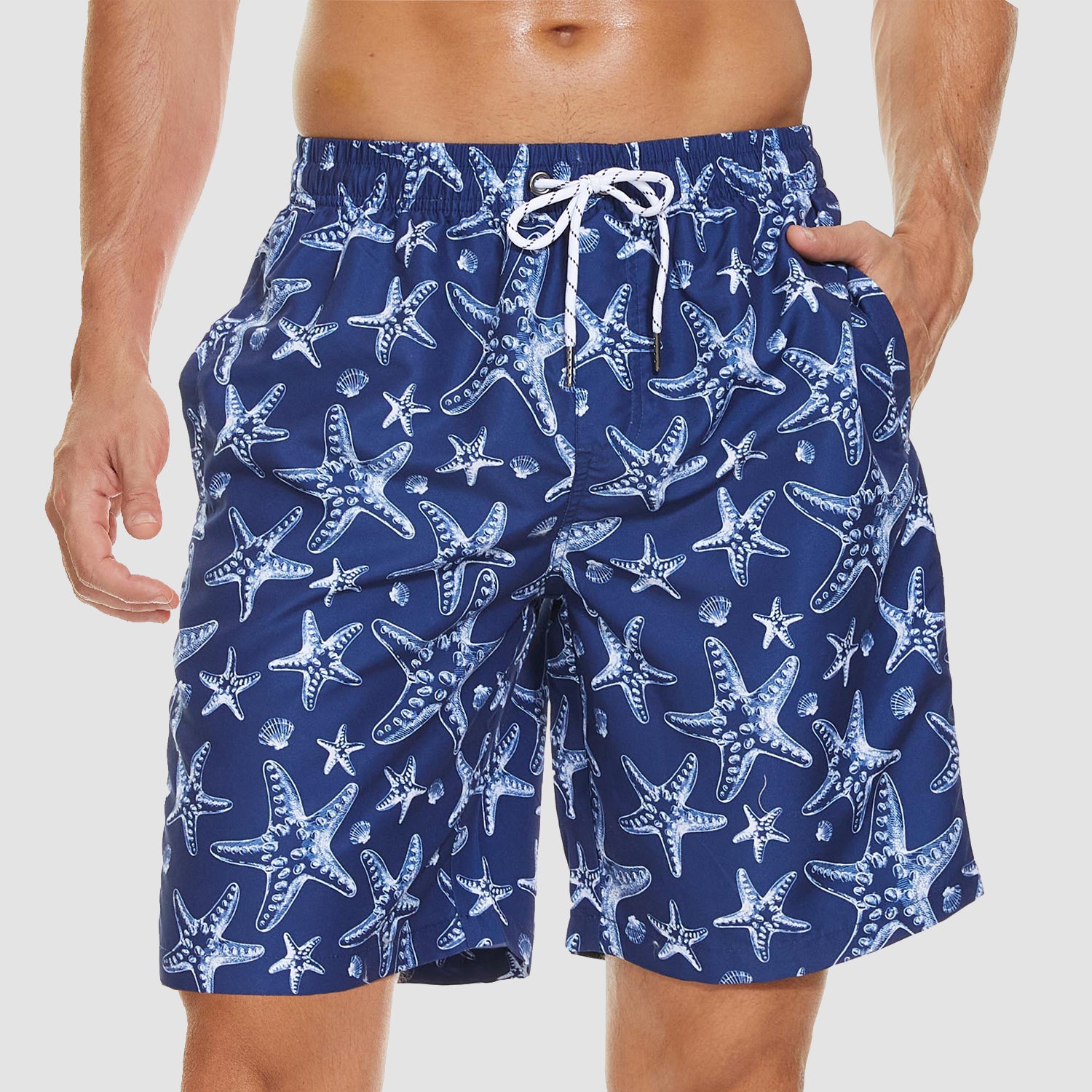 Men's Beach Shorts Swimming Trunks Mesh Lining Shorts with 2 Pockets Quick Dry - Image 5