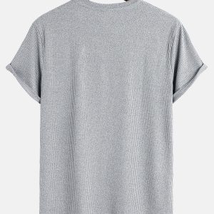 Muscle Fit Arc Hem Textured T-Shirt