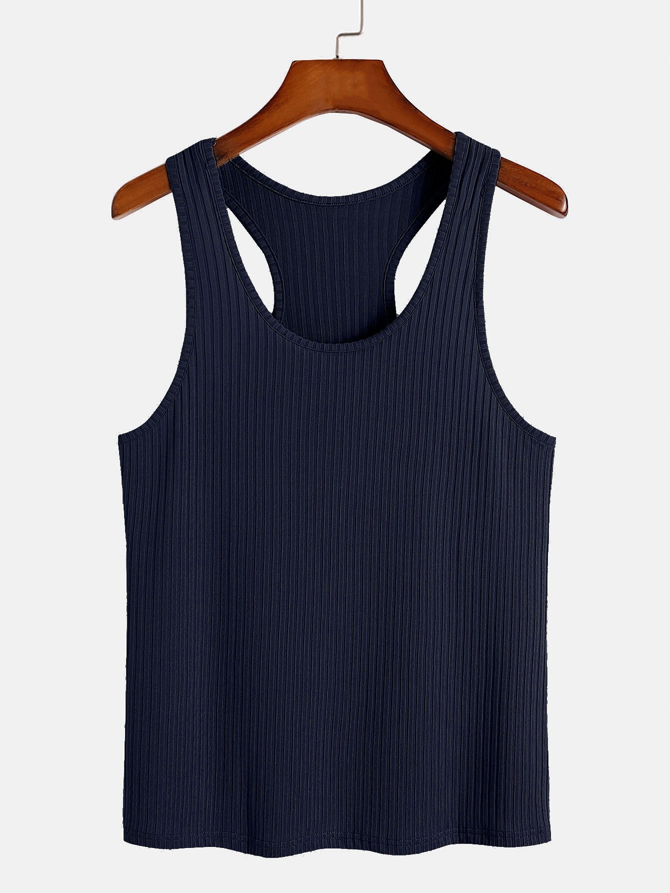Basic Slim Ribbed Racer Back Tank - Image 4