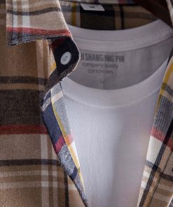 Alternative view of Men Button Front Plaid Shirt