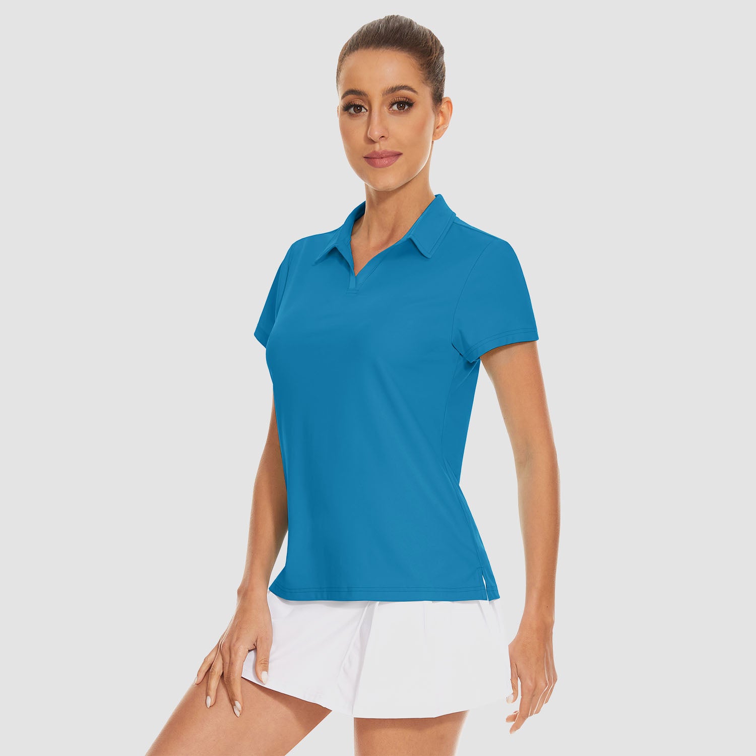 Women's Golf Polo Shirts V Neck UPF 50+ Collared Tennis Shirt Lightweight Quick Dry - Image 14